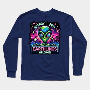 Starry-Eyed Welcome - Earthlings Collection Long Sleeve T-Shirt